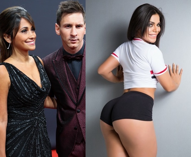 (150113) -- ZURICH, Jan. 13, 2015 (Xinhua) -- Lionel Messi (R) of Argentina poses with Argentinian model Antonella Roccuzzo on the red carpet ahead of the 2014 FIFA Ballon d'Or award ceremony in Zurich, Switzerland, Jan. 12, 2015. (Xinhua/Zhang Fan)
