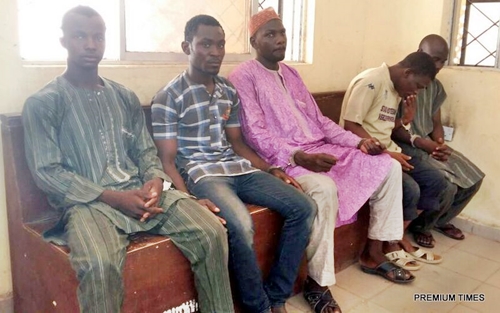 See The Evil Faces Of 5 Suspects Involved In Killing A Woman Over Blasphemy In Kano (Photo)